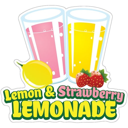 Signmission Lemon & Strawberry Lemonade Concession Stand Food Truck, D-12 Lemon & Strawberry Lemonade D-DC-12 Lemon And Strawberry Lemonade19